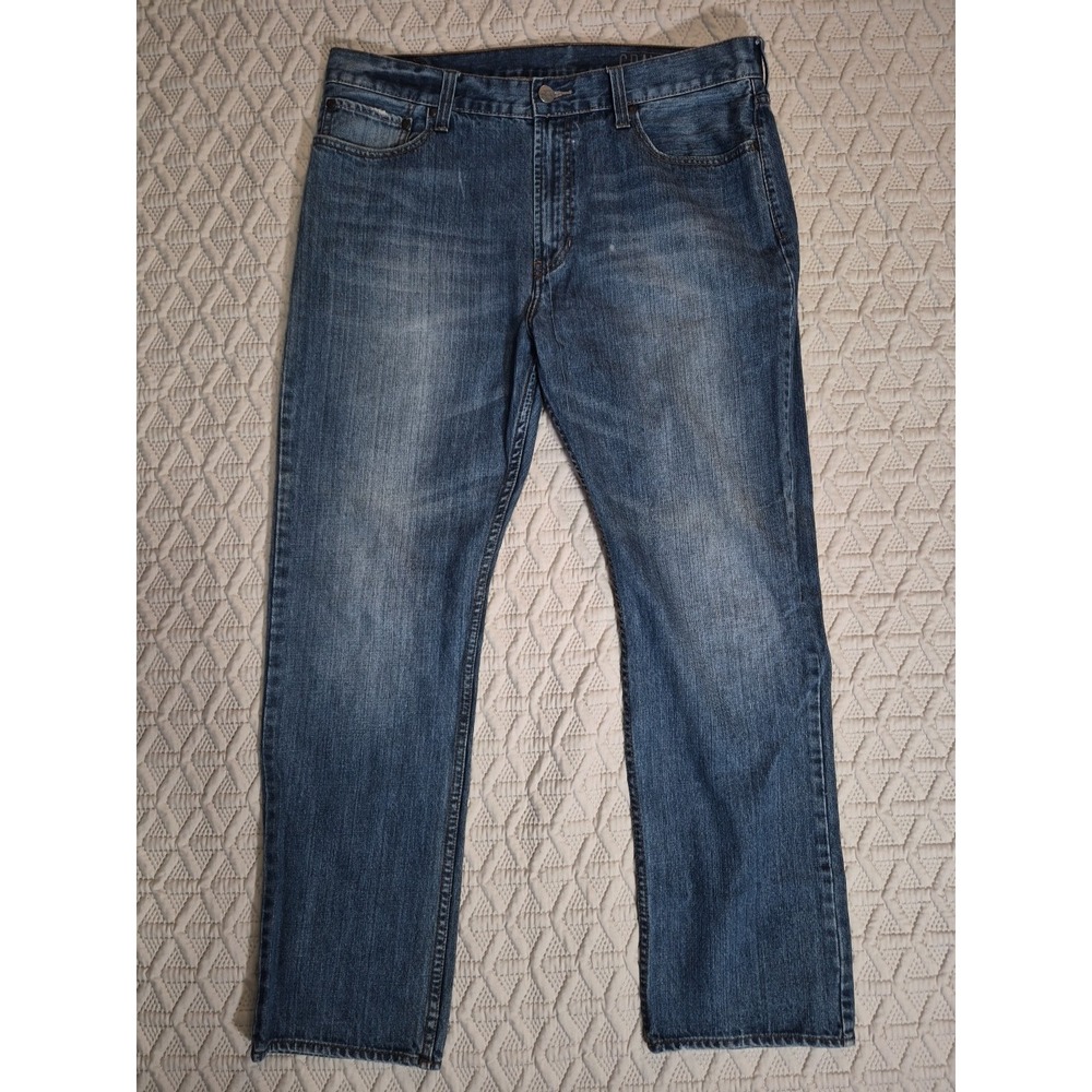 Bull Head Gravels Slim Denim Blue Jeans High Rise Men's Size 38x32